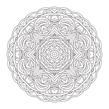Mandala. Vintage elle çizilmiş dekoratif vektör çizim. yuvarlak dantel tasarım