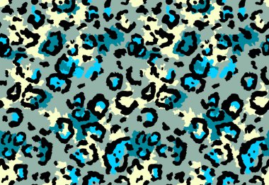Kusursuz leopar kürkü deseni. Modaya uygun vahşi leopar desenli arka plan. Modern panter hayvan dokusu tekstil baskısı tasarımı. Tarz vektör renk resimlemesi
