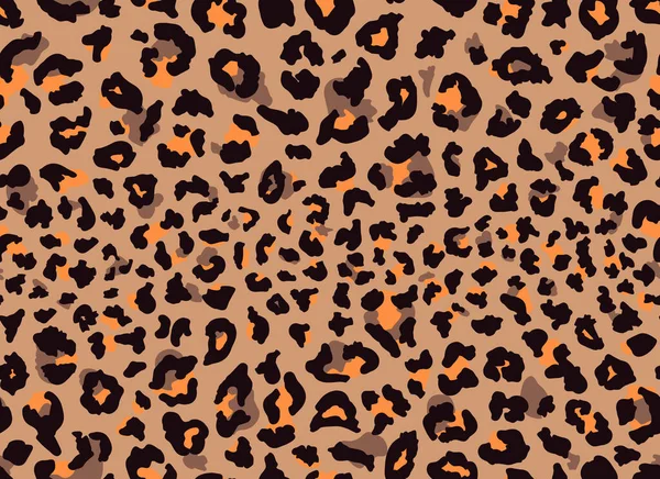 Sömlös Leopardpäls Fashionabla Vilda Leopard Print Bakgrund Modern Panter Djur — Stock vektor