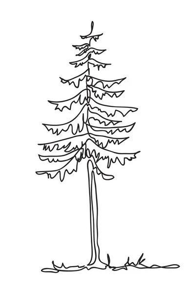 Tree. Continuous line art drawing vector illustration Royalty Free Stock Illustrations