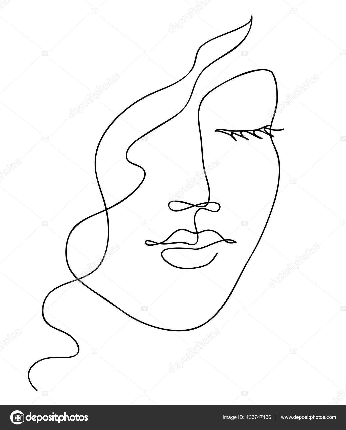 Face outline. Контур лица девушки рисунок одной линией. Силуэт женщины контур. Лицо девушки арт тонкие линии. Абстрактный женский портрет.