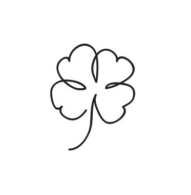Aziz Patrick yonca yaprağı, Aralıksız çizgi sanat vektörü çizimi
