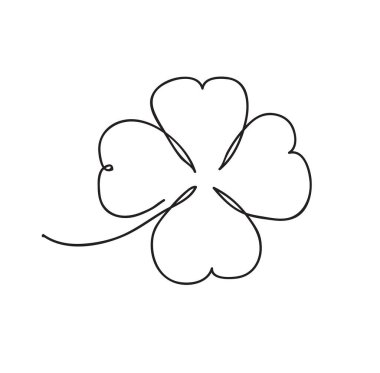 Aziz Patrick yonca yaprağı, aralıksız çizgi sanatı