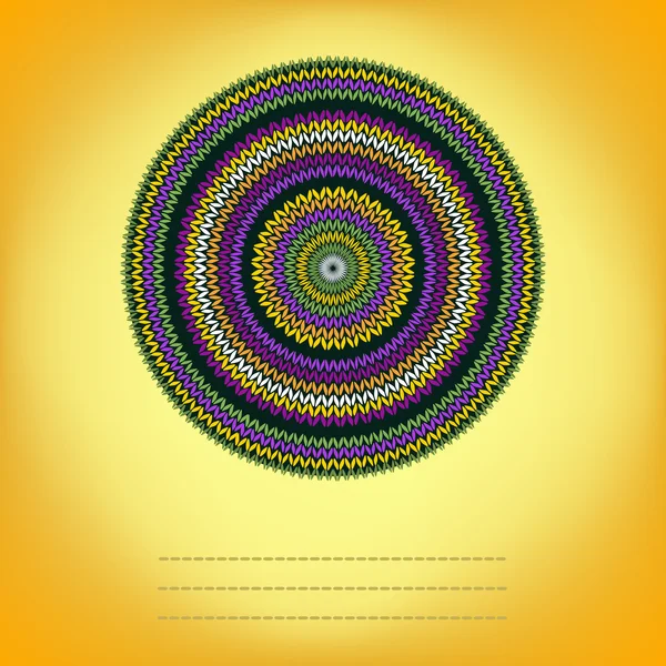 Fond de couverture avec motif tricoté rond ornemental, Style Ci — Image vectorielle