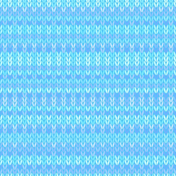 원활한 민족 기하학적 인 니트 패턴입니다. 스타일 라이트 블루 라일라 — 스톡 벡터