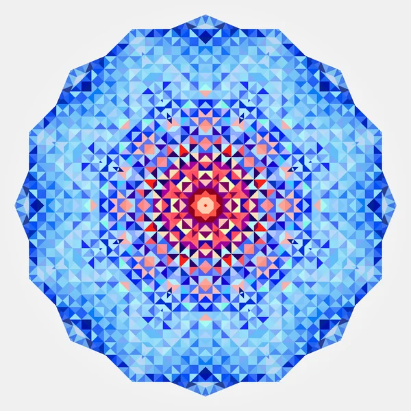 Abstrakte bunte Kreiskulisse. geometrisches Vektormandala. mos — Stockvektor