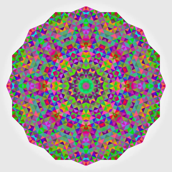 Fondo de círculo colorido abstracto. Mandala vectorial geométrico. Mos — Vector de stock