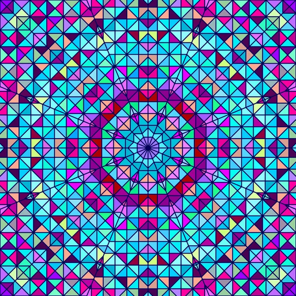 Abstraktní barevné digitální dekorativní květina. geometrické kontrastní linka hvězda a modrá růžová červená azurové barvy umělecké pozadí — Stockový vektor