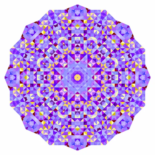 Абстрактный красочный фон круга. Мозаичное круглое знамя голубой фиолетовой красной оранжево-желтой геометрической формы белого цвета — стоковый вектор