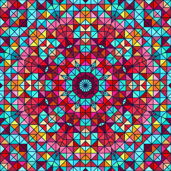 Étoile décorative numérique colorée abstraite de fleur. Bannière tendance de ligne de contraste géométrique. Bleu Rose Rouge Cyan Vert Couleur Arrière-plan artistique — Image vectorielle