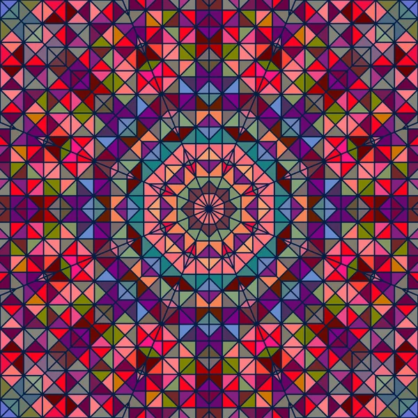 Kleurrijke digitale decoratieve flower abstract star. geometrische contrast lijn trendy banner. blauw roze rood cyaan groene kleur artistieke achtergrond — Stock Vector