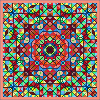 soyut renkli dijital dekoratif çiçek yıldız. geometrik Devamı