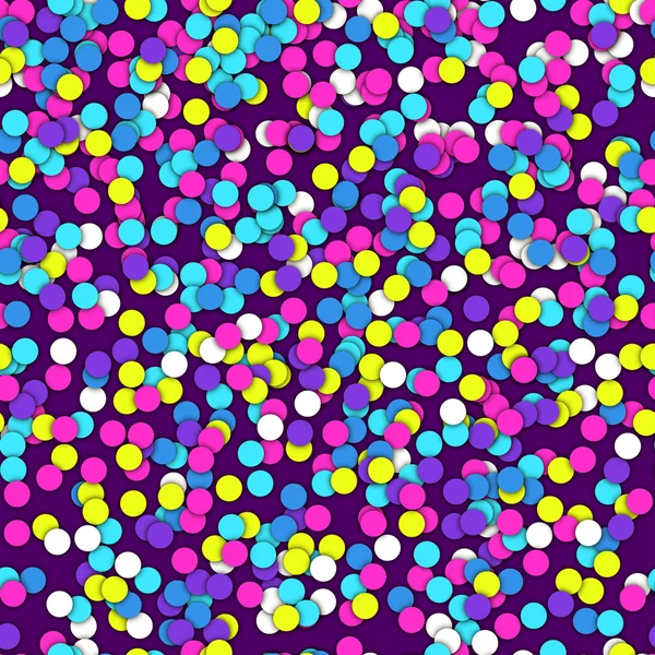 Bezszwowe wzór kolorowy konfetti. Uroczystości wakacje natężenie — Wektor stockowy