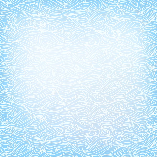 Seamless Abstract Vector Light Blue White Color Hand-drawn Patte — Stock Vector