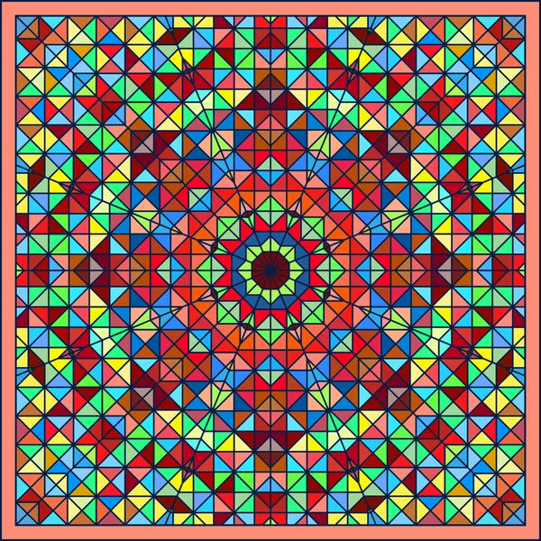 Étoile décorative numérique colorée abstraite de fleur. Police géométrique — Image vectorielle