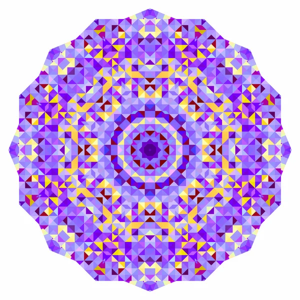 Résumé fond de cercle coloré. Mosaïque bannière ronde de bleu violet rouge orange jaune blanc formes géométriques de couleur — Image vectorielle