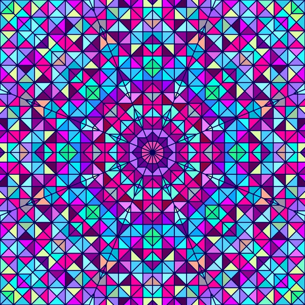 Abstrakte bunte digitale dekorative Blume. geometrische Kontrastlinie Stern und blau rosa rote Cyanfarbe künstlerischer Hintergrund — Stockvektor