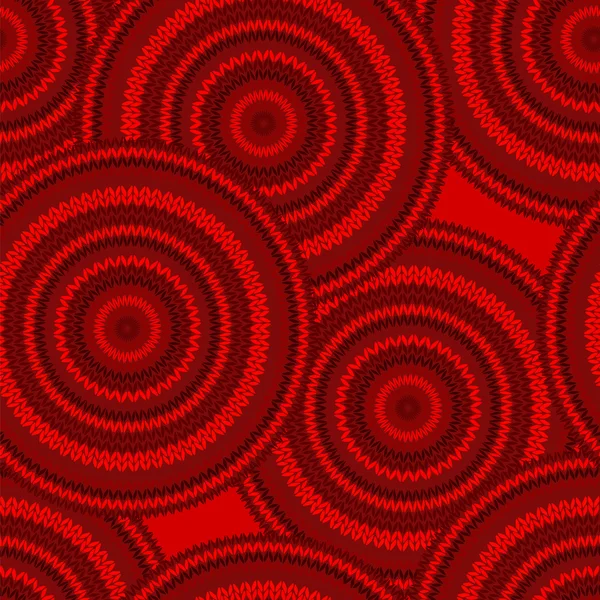 Red Seamless Ethnic Geometric Knitted Pattern. Estilo Círculo Volver — Archivo Imágenes Vectoriales