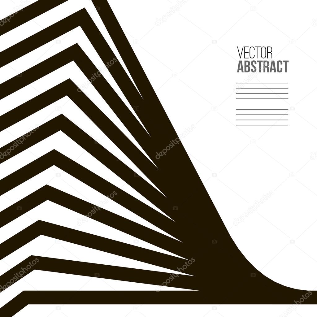 Geometric Vector Black and White Background. Architecture and Co