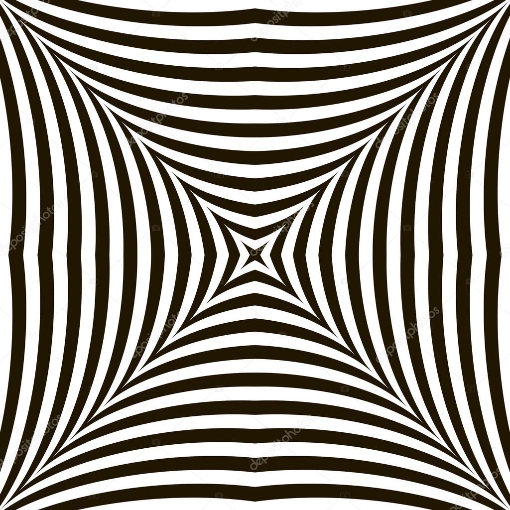 Dessin Illusion D'optique Noir Et Blanc illusion d'optique chatoyantes vecteur géométrique noir et blanc. Mo