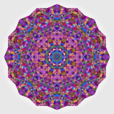 Soyut dijital çok renkli geometrik çiçek