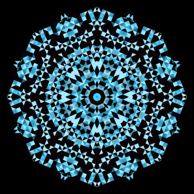 Soyut dijital çok renkli geometrik çiçek