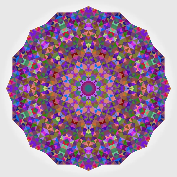 抽象的数字多色几何花卉 — 图库矢量图片