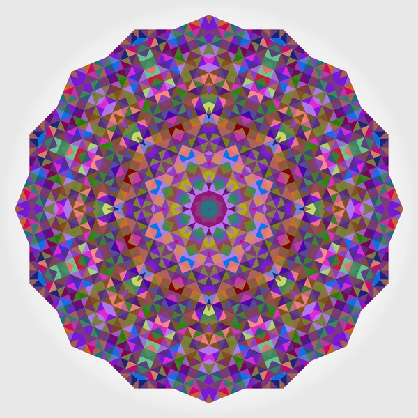 Abstrakt Digital Multicolor geometriska blomma — Stock vektor