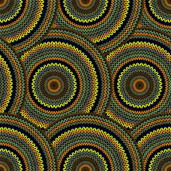 Motif tricoté géométrique ethnique multicolore sans couture — Image vectorielle