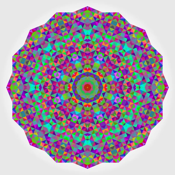 Fondo de círculo colorido abstracto. Mandala vectorial geométrico. Mos — Archivo Imágenes Vectoriales