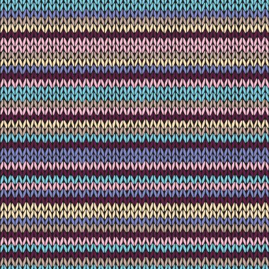 kesintisiz renk çizgili örgü deseni