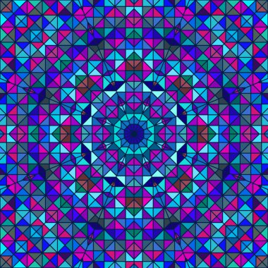 Soyut renkli dijital dekoratif çiçek