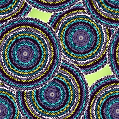 Abstract Seamless Ethnic Style Circle Simple Colorful Nee