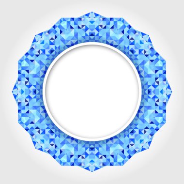 Parlak mavi dijital sınır ile soyut daire arka plan