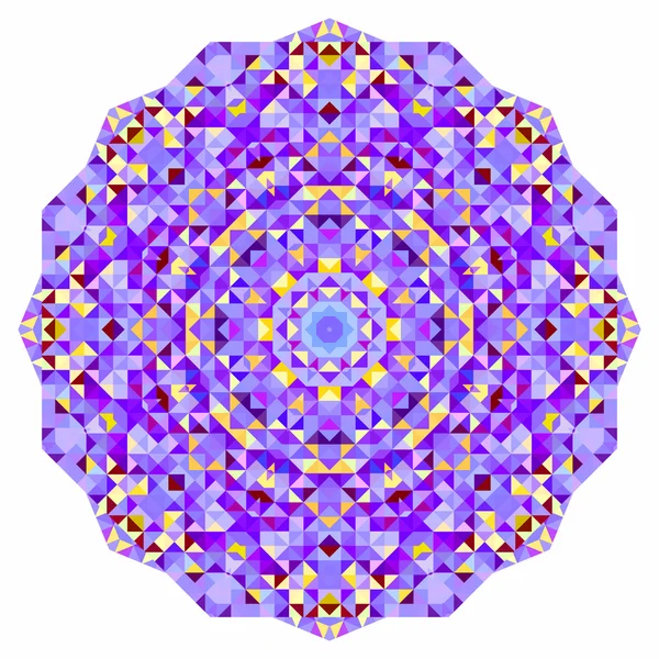 Абстрактный красочный фон круга. Мозаичное круглое знамя голубой фиолетовой красной оранжево-желтой геометрической формы белого цвета — стоковое фото