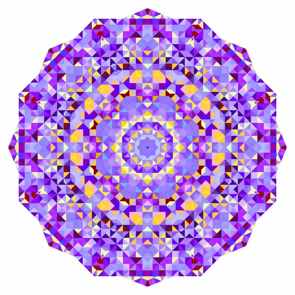Abstrakte bunte Kreiskulisse. Mosaik rundes Banner von blau violett rot orange gelb weiß Farbe geometrische Formen — Stockfoto