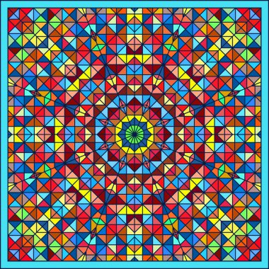 soyut renkli dijital dekoratif çiçek. geometrik kontrast 