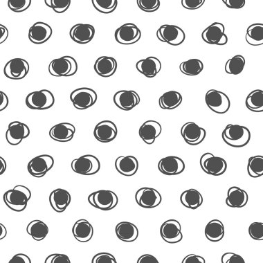 Sorunsuz siyah-beyaz desen. Polka Dot doku. Şık Fas