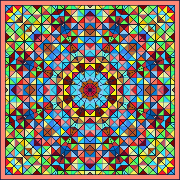 Flor decorativa digital colorida abstracta. Contraste geométrico — Foto de Stock