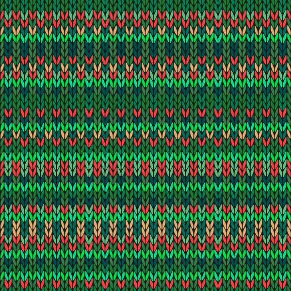 Needlework Background, Red Orange Green Ornamental Knitte — Stock Photo, Image