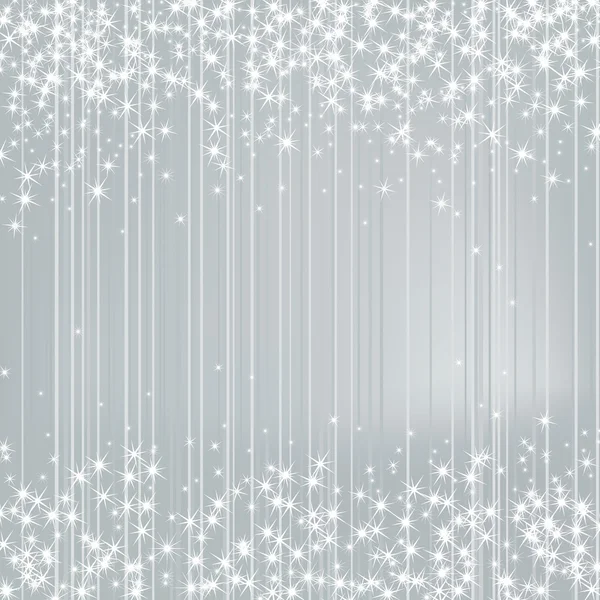 Bright Silver Background with Stars. Festive Design. New Year, C — Stock Photo, Image