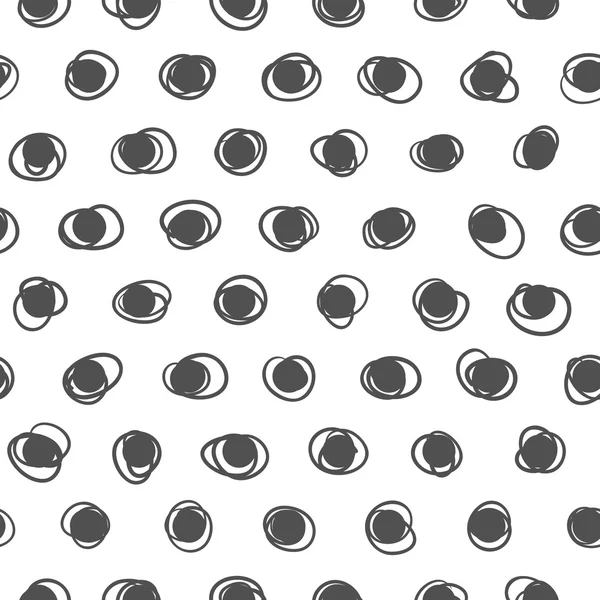 Naadloze Black and White Pattern. Polka Dot textuur. Stijlvolle Fas — Stockfoto