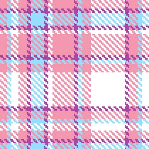 Seamless plaid fabric pattern background. Vector illustration — Stock Vector