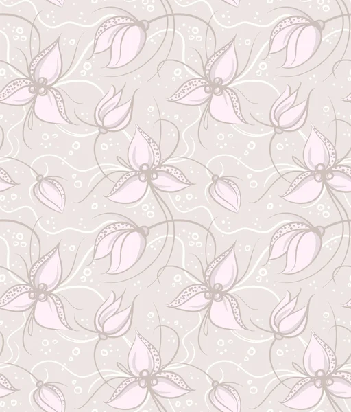 Naadloze floral licht vector achtergrond — Stockvector