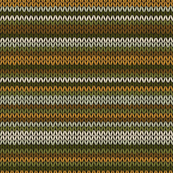 Strickmuster nahtlos farbig gestreift — Stockvektor