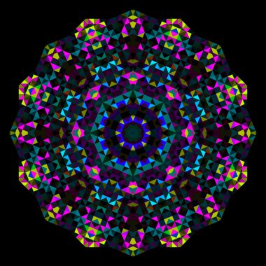 soyut çiçek. tekerlek vektör yaratıcı renkli stil. Camgöbeği mage