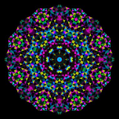 soyut çiçek. tekerlek vektör yaratıcı renkli stil. Mavi kırmızı sarı siyah baskın renk