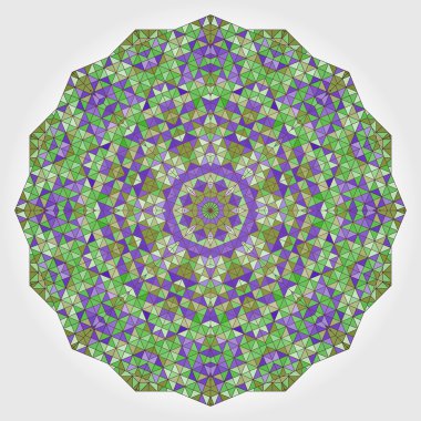 Soyut dijital çok renkli geometrik çiçek