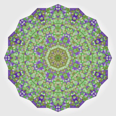 Soyut dijital çok renkli geometrik çiçek