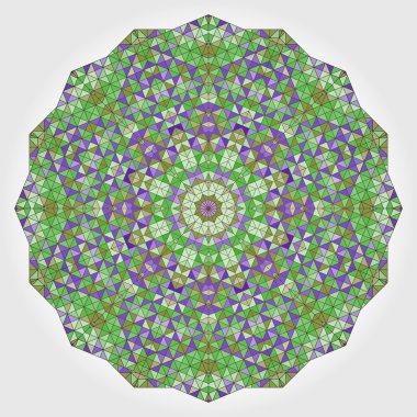 Soyut dijital çok renkli geometrik çiçek